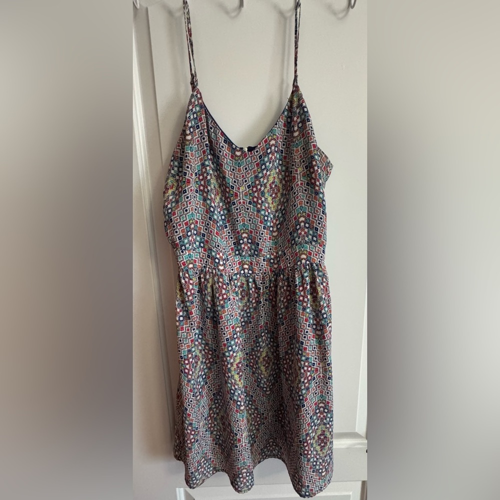 Skies Are Blue Red and Blue Mini Dress